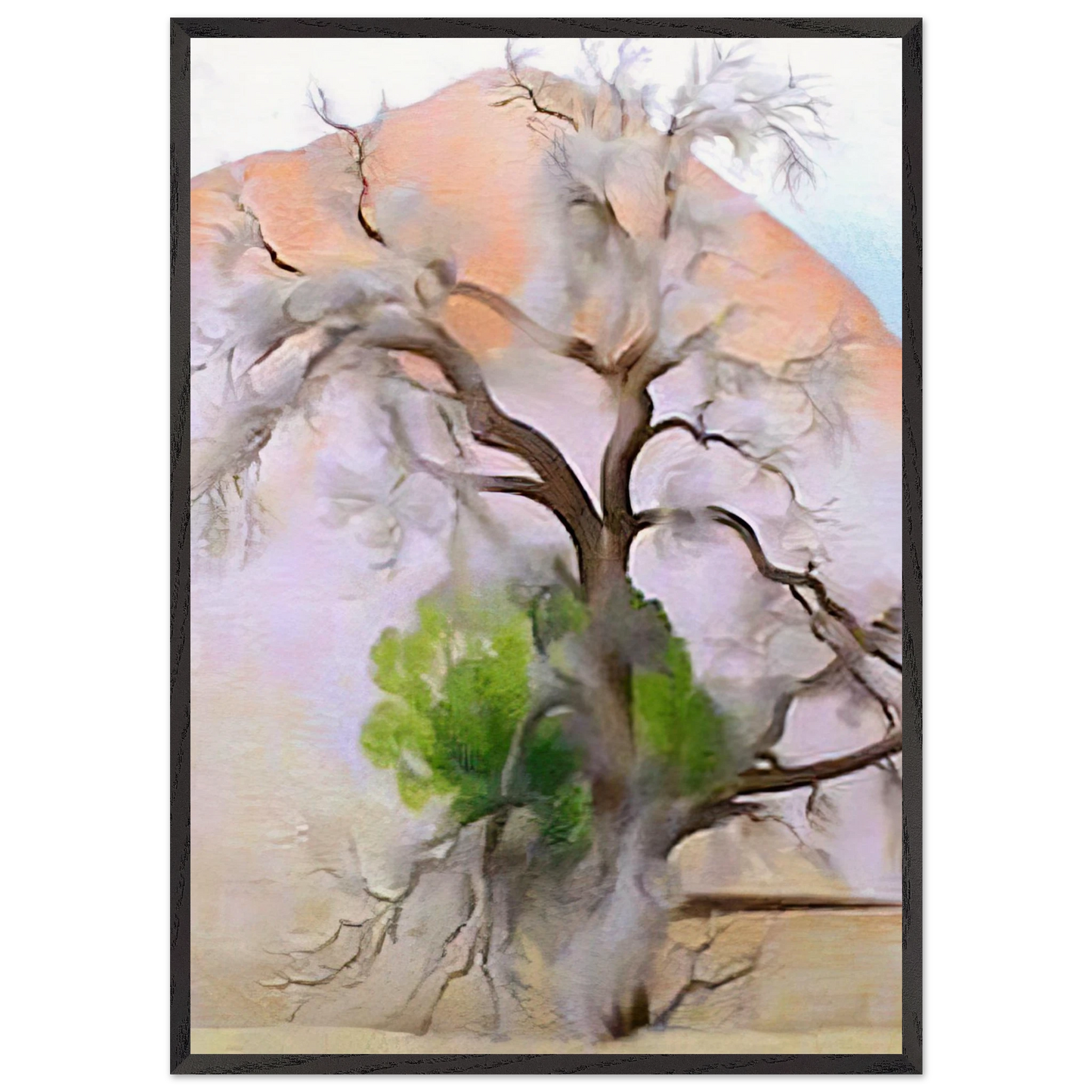 Pinons with Cedar - Georgia OKeeffe 70x100 cm / 28x40 inches Framed Art Print – Black Wooden Frame