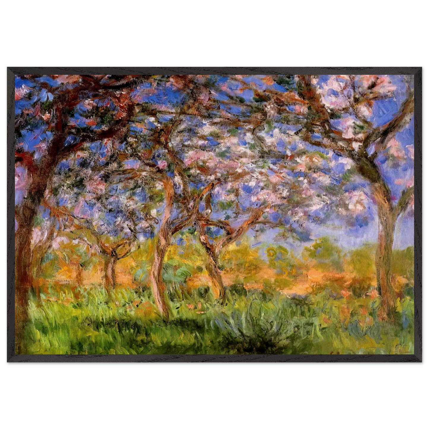 Giverny in Springtime - claude monet Framed Art Print – Black Wooden Frame - Default Title - -Framed Art Print