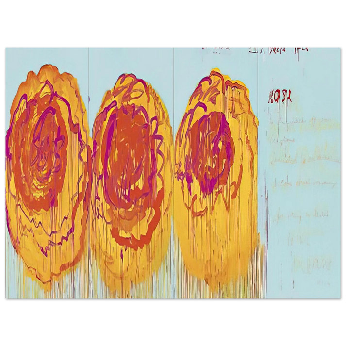 Cy Twombly - The Rose I 75x100 cm / 30x40inches Fine Art Poster | Cy Twombly Roses Poster