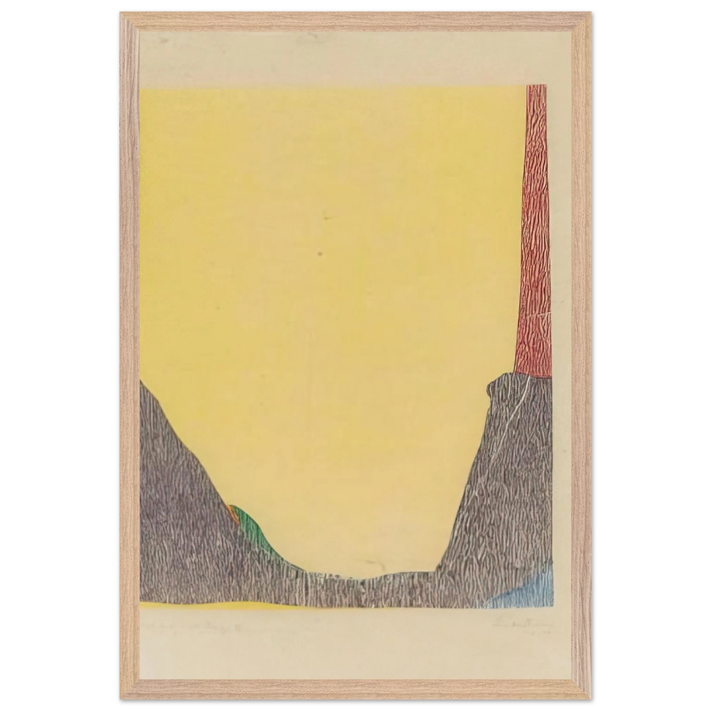 Helen Frankenthaler - East and Beyond - 1973 Wall art - A3 (29.7 x 42 cm) - Premium Wooden Framed Poster With Fine Art Paper - Black frame