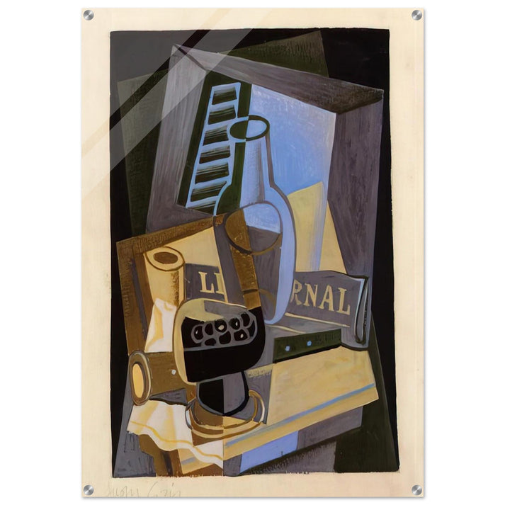STILL LIFE IN FRONT OF THE WIINDOW 1922 - Juan Gris Acrylic Print - 70x100 cm / 28x40″ inches