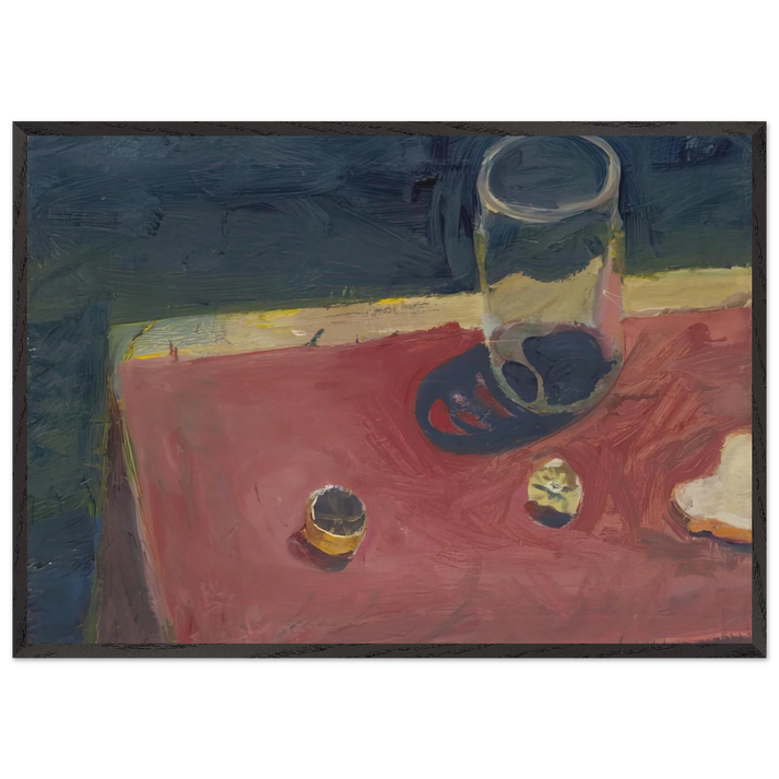 Untitled Lemons and Jar - Richard Diebenkorn 70x100 cm / 28x40 inches Framed Art Print – Black Wooden Frame