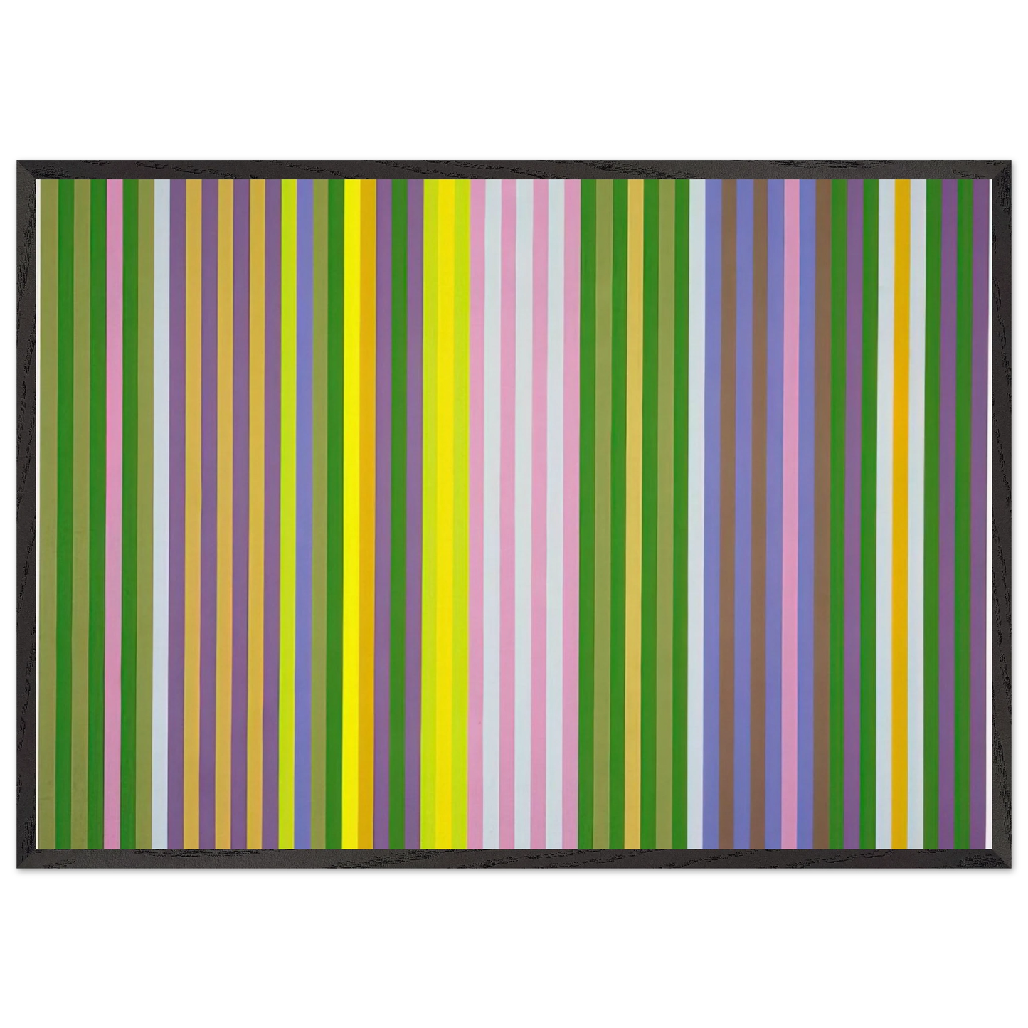 Zebra - 1969 - Gene Davis Framed Art Print – Black Wooden Frame - Default Title - -Framed Art Print