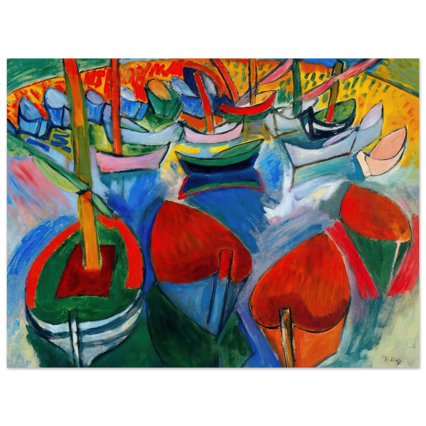 Raoul Dufy - BOATS AT MARTIGUES 1908 Fine Art Poster - Default Title