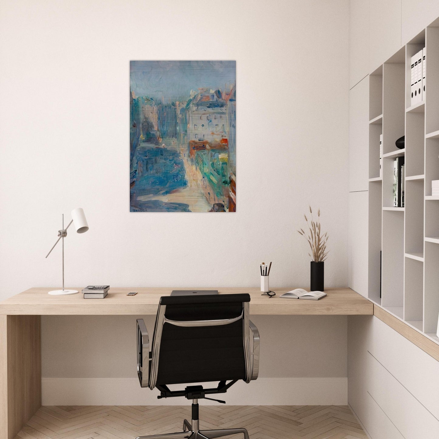 View of the Paris Hotel - Tarsila do Amaral Brushed Aluminum Print - 70x100 cm / 28x40 inches | Tarsila do Amaral Aluminum Print | Tarsila do Amaral Prints