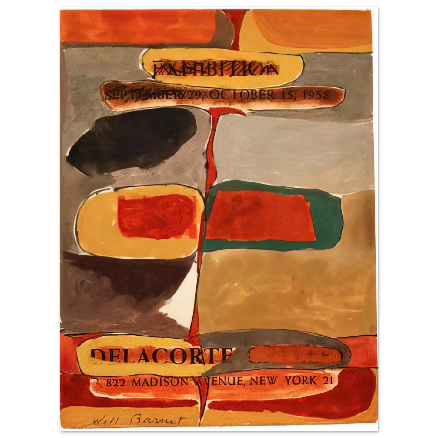 Will Barnet - Untitled - 1958 United States Fine Art Poster - Default Title