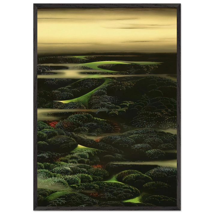 Twilight - Eyvind Earle 70x100 cm / 28x40 inches Framed Art Print – Black Wooden Frame