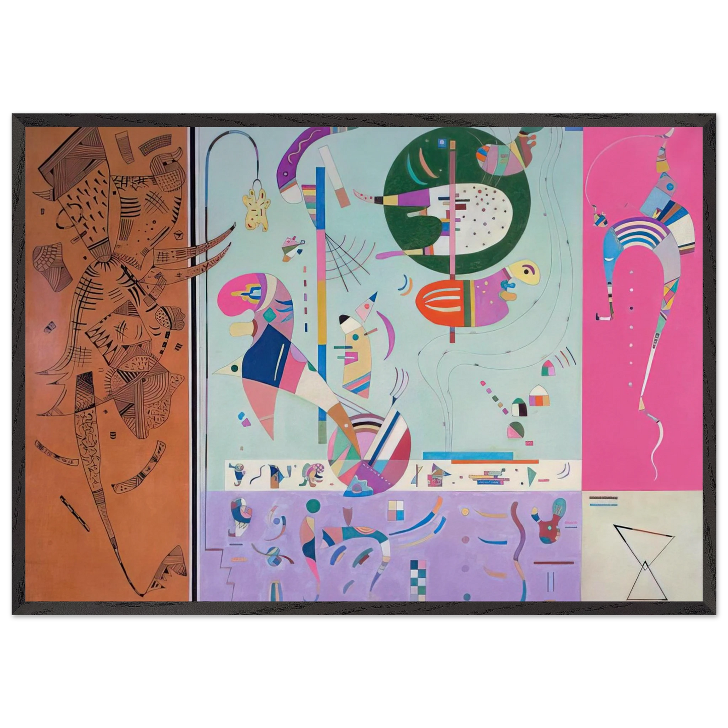 VARIOUS PARTS 1940 - Wassily Kandinsky 70x100 cm / 28x40 inches Framed Art Print – Black Wooden Frame