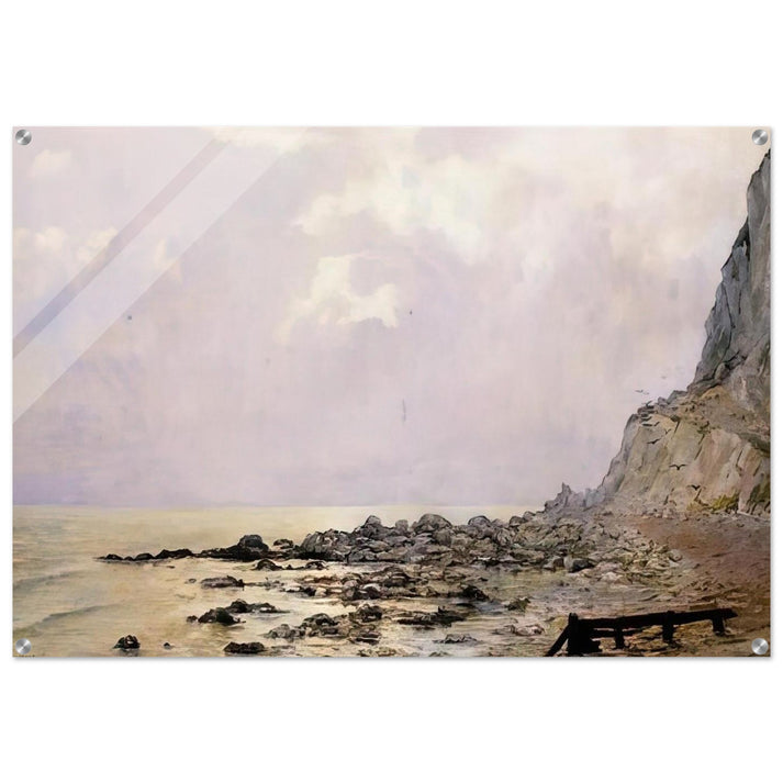 THE CLIFFS OF DOUVRES 1881 - Theo van Rysselberghe Acrylic Print - 70x100 cm / 28x40″ inches | Theo van Rysselberghe Wall Art | Theo van Rysselberghe Prints