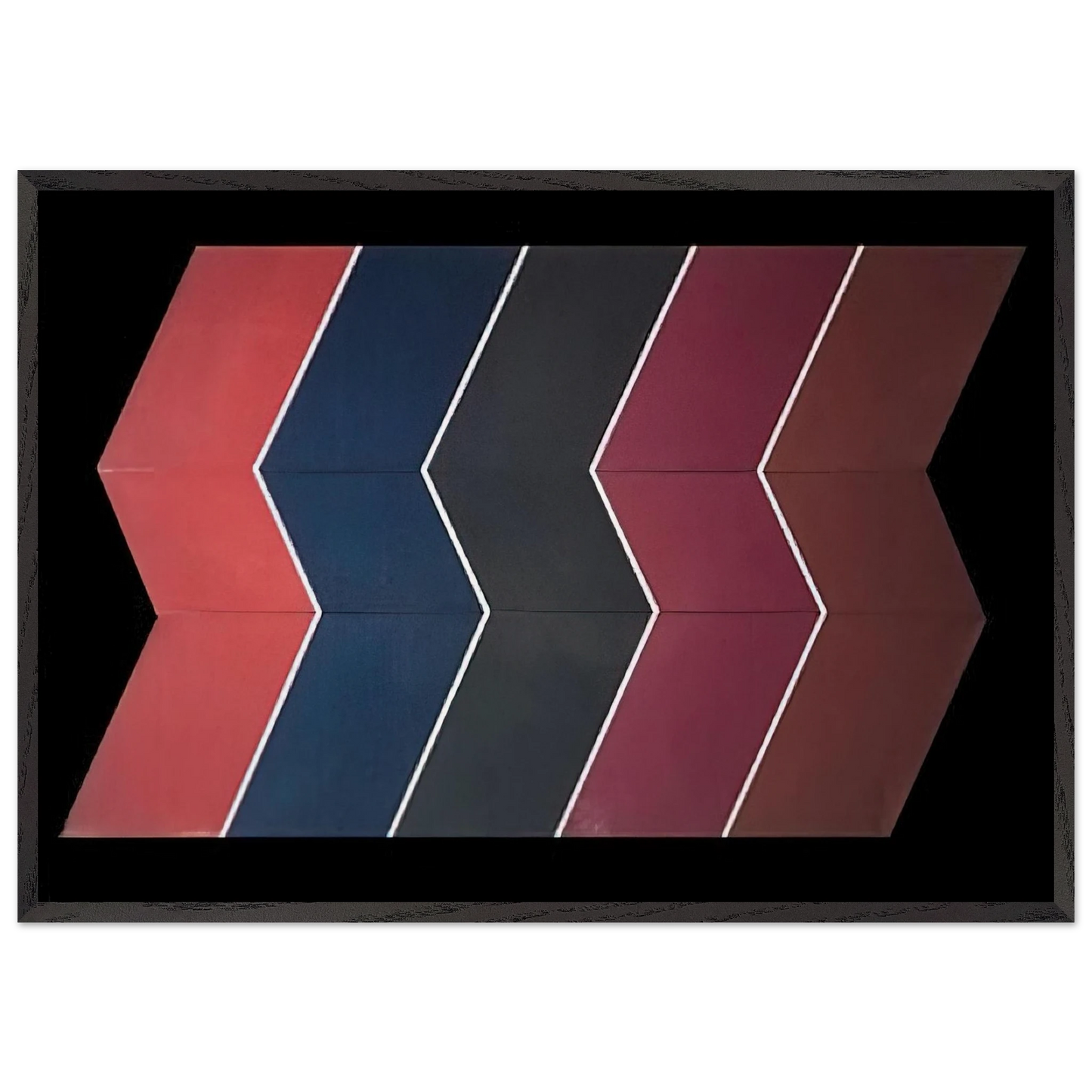 Cut Series 4 - 1967 - Thomas Downing 70x100 cm / 28x40 inches Framed Art Print – Black Wooden Frame
