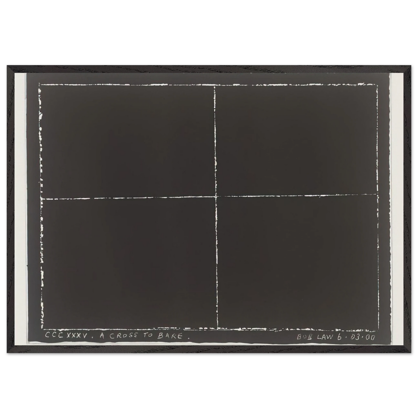 A Cross to Bare - 2000 - Bob Law 70x100 cm / 28x40 inches Framed Art Print – Black Wooden Frame