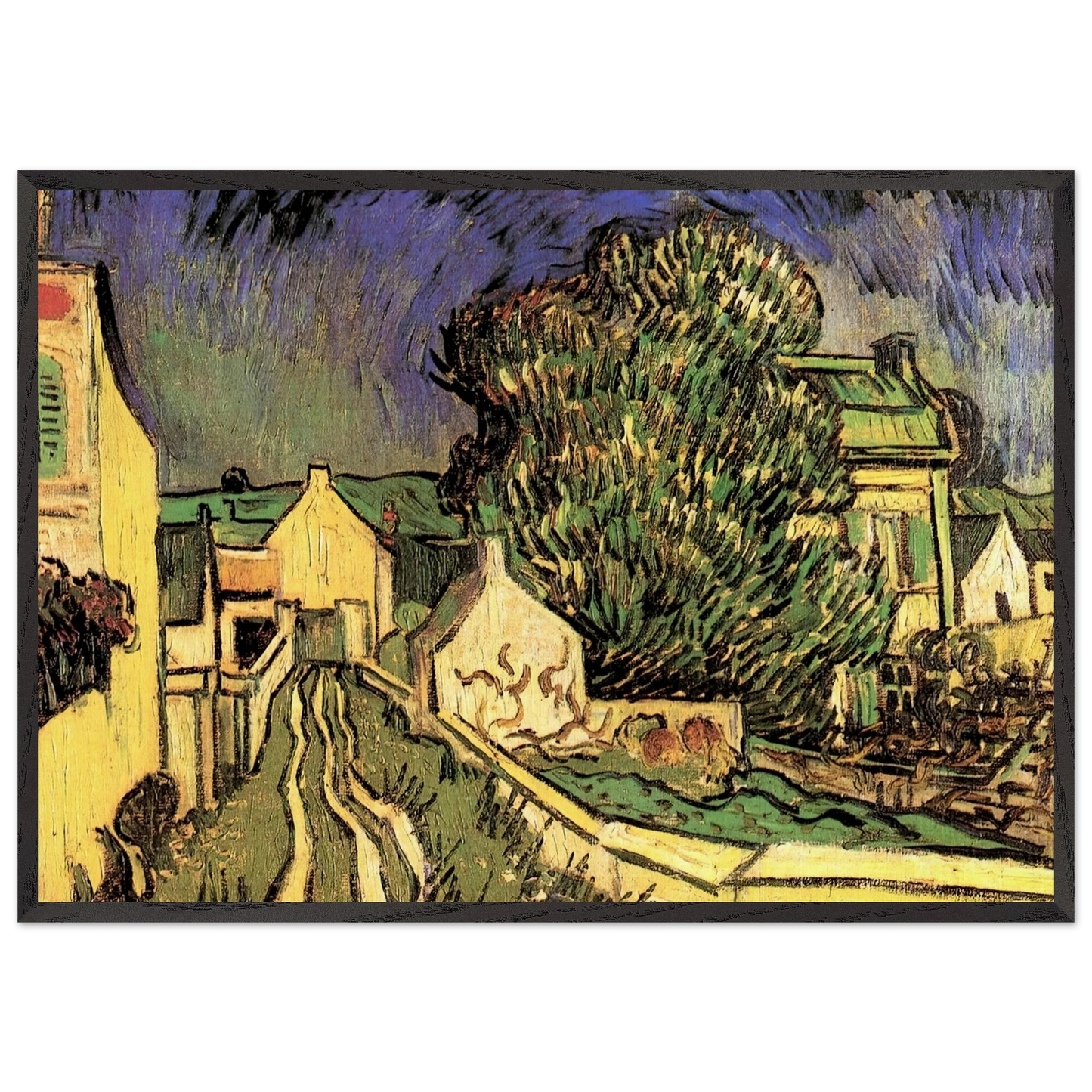 The House of Pere Pilon - Vincent van Gogh Framed Art Print – Black Wooden Frame - Default Title - -Framed Art Print