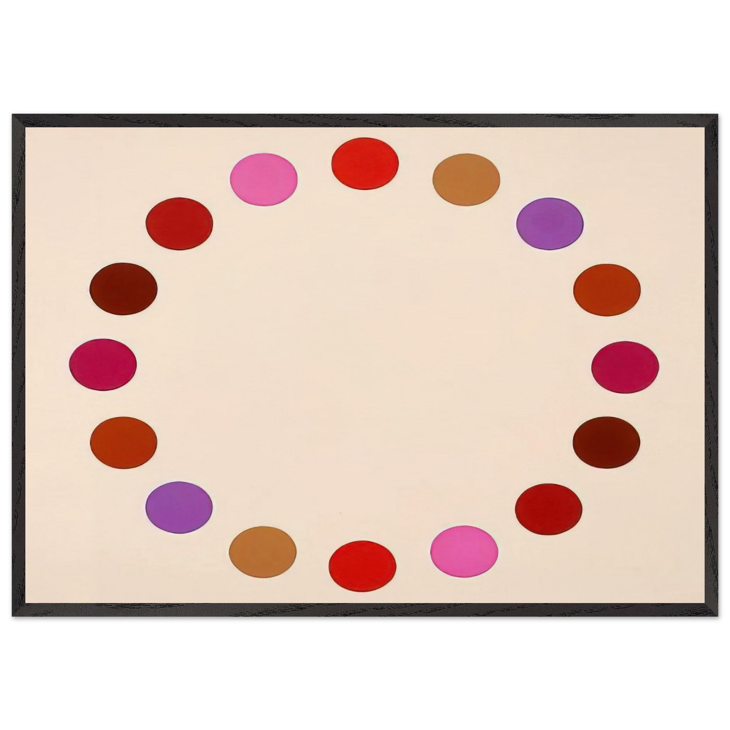 Fold Seven - Op Art - Thomas Downing 70x100 cm / 28x40 inches Framed Art Print – Black Wooden Frame