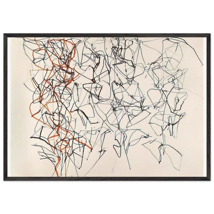 Study for the Virgins - 1990 - Brice Marden 70x100 cm / 28x40 inches Framed Art Print – Black Wooden Frame