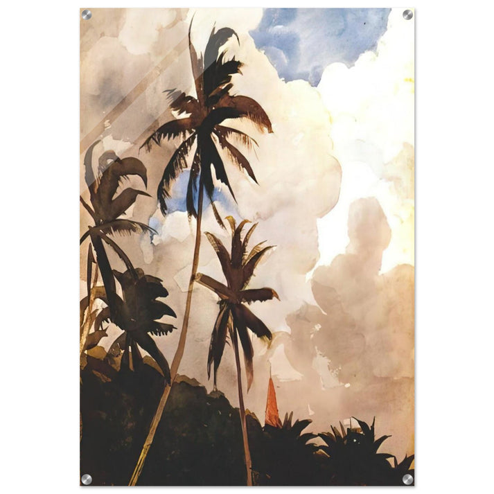 PALM TREES BAHAMAS - Winslow Homer Acrylic Print - 70x100 cm / 28x40″ inches