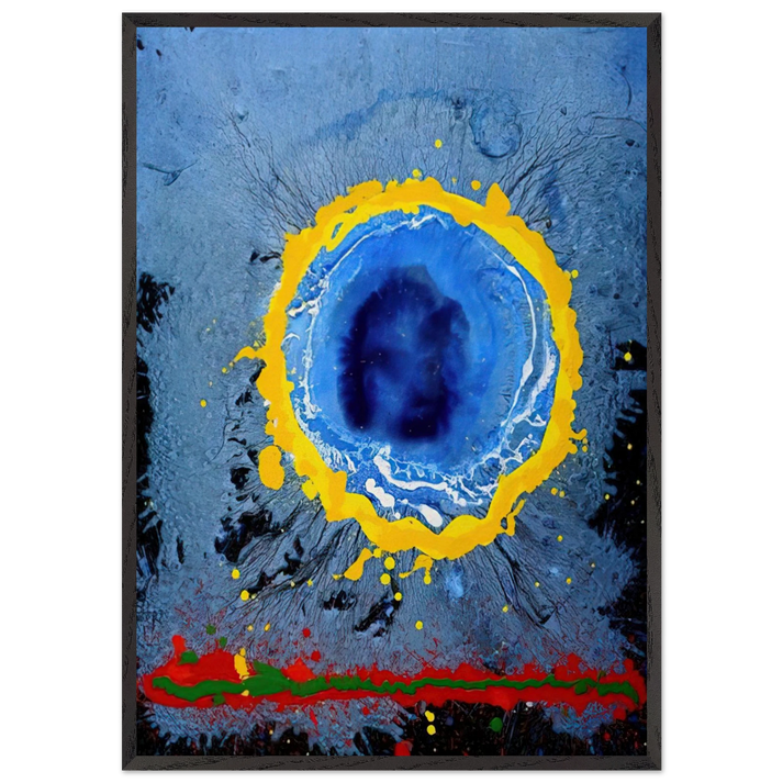 Moons Milk - 2009 - John Hoyland 70x100 cm / 28x40 inches Framed Art Print – Black Wooden Frame