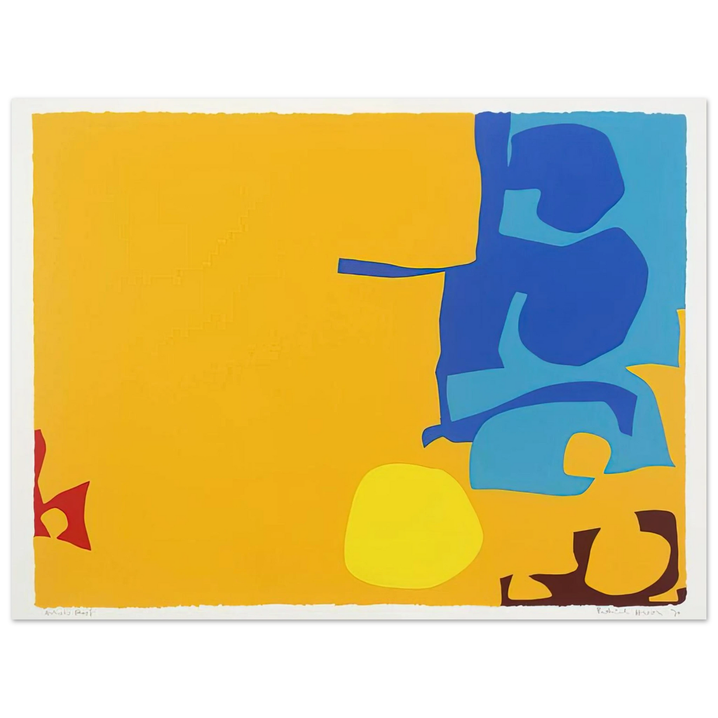 Patrick Heron - Blues Dovetailed in Yellow - 1970 Fine Art Poster - Default Title