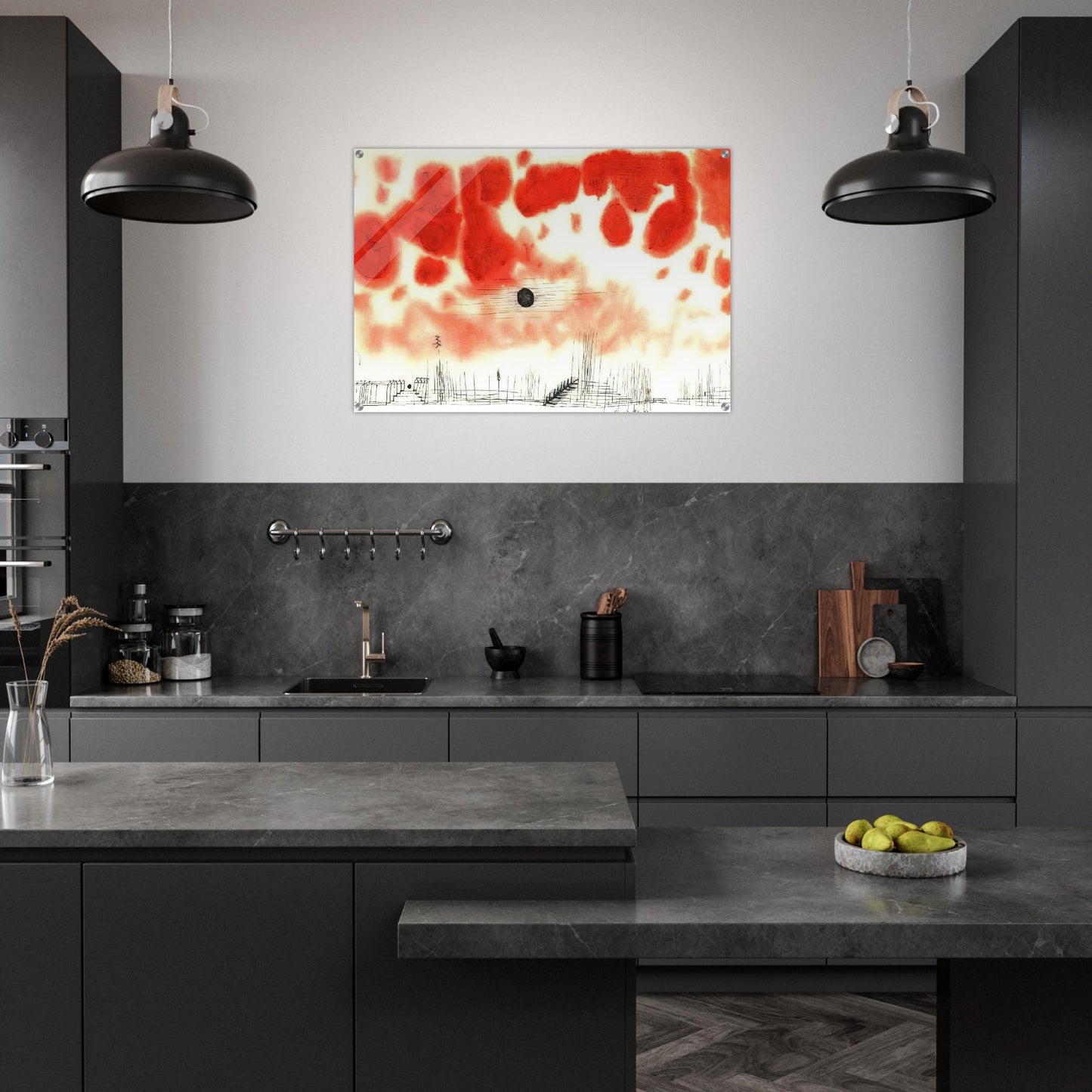 CLOUDS OVER BOR 1940 - Paul Klee Acrylic Print - 70x100 cm / 28x40″ inches