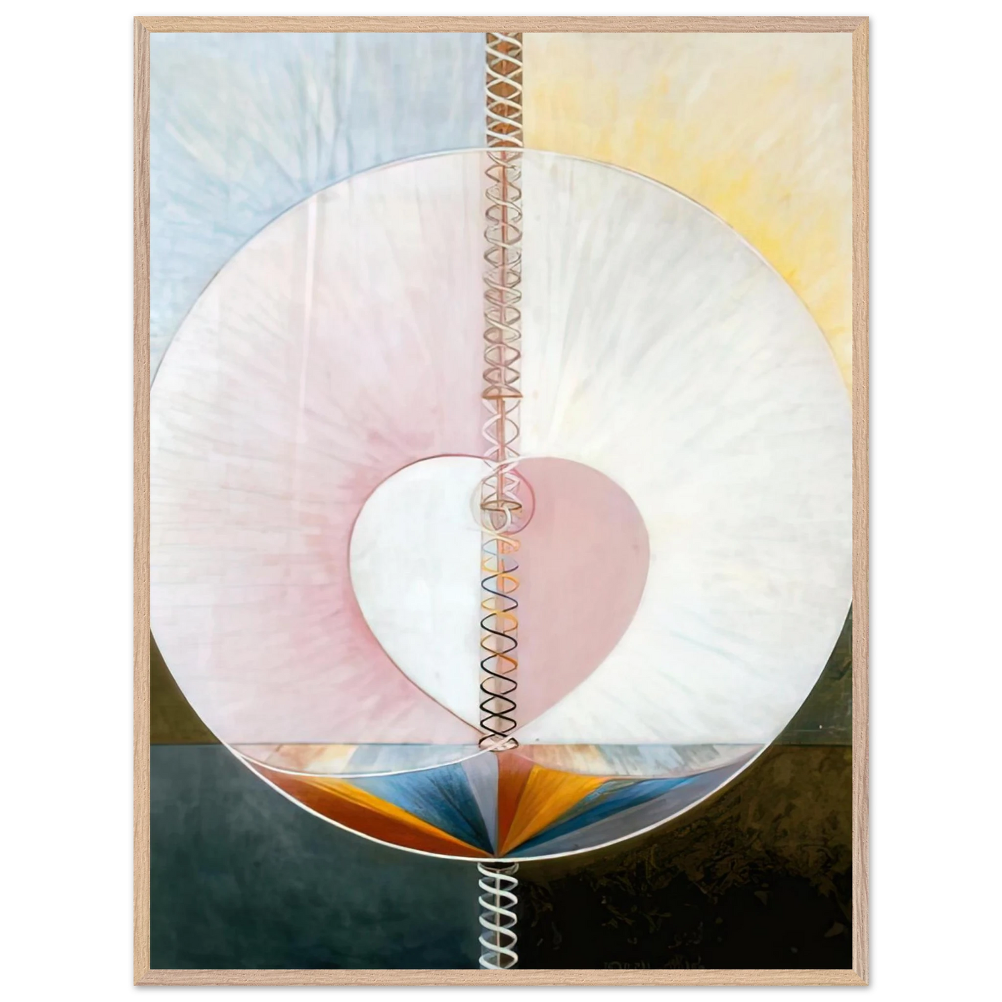 Hilma af Klint - WHAT A HUMAN BEING IS 1910 Wall art - A3 (29.7 x 42 cm) - Premium Wooden Framed Poster With Fine Art Paper - Wood frame
