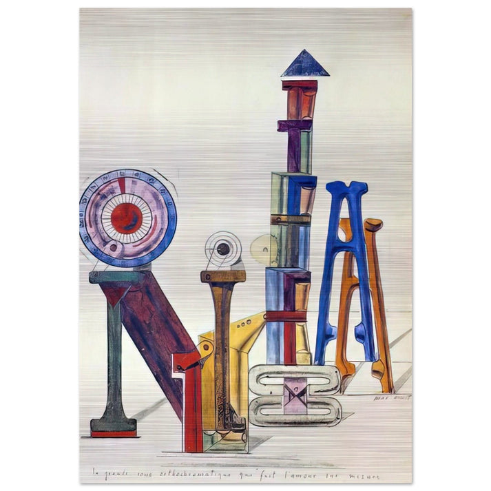 La Grande Roue Orthochromatique… - Max Ernst Brushed Aluminum Print - 70x100 cm / 28x40 inches | Max Ernst Aluminum Print | Max Ernst Prints