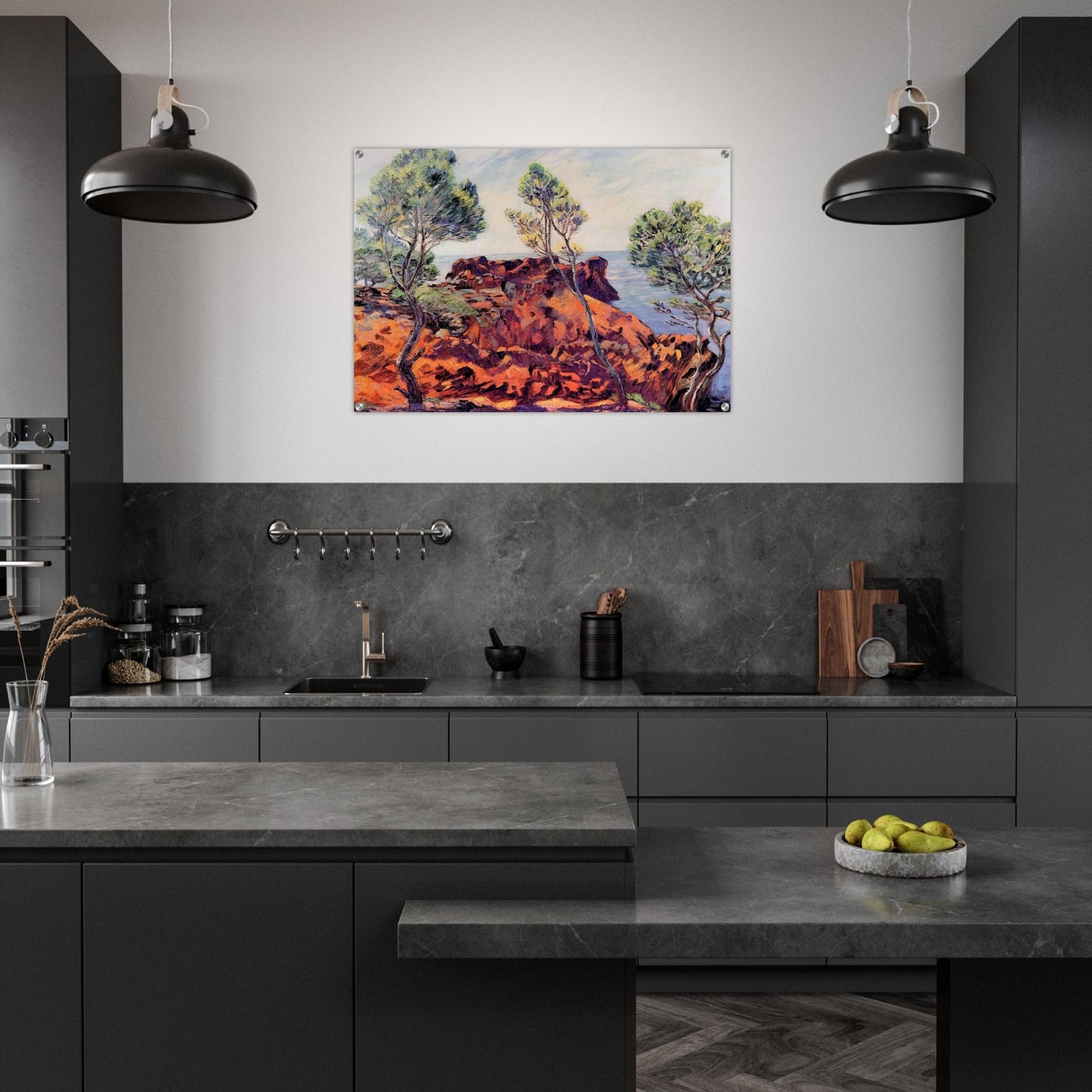 Agay, les Roches Rouges - 1901 - Armand Guillaumin Acrylic Print - 70x100 cm / 28x40″ inches