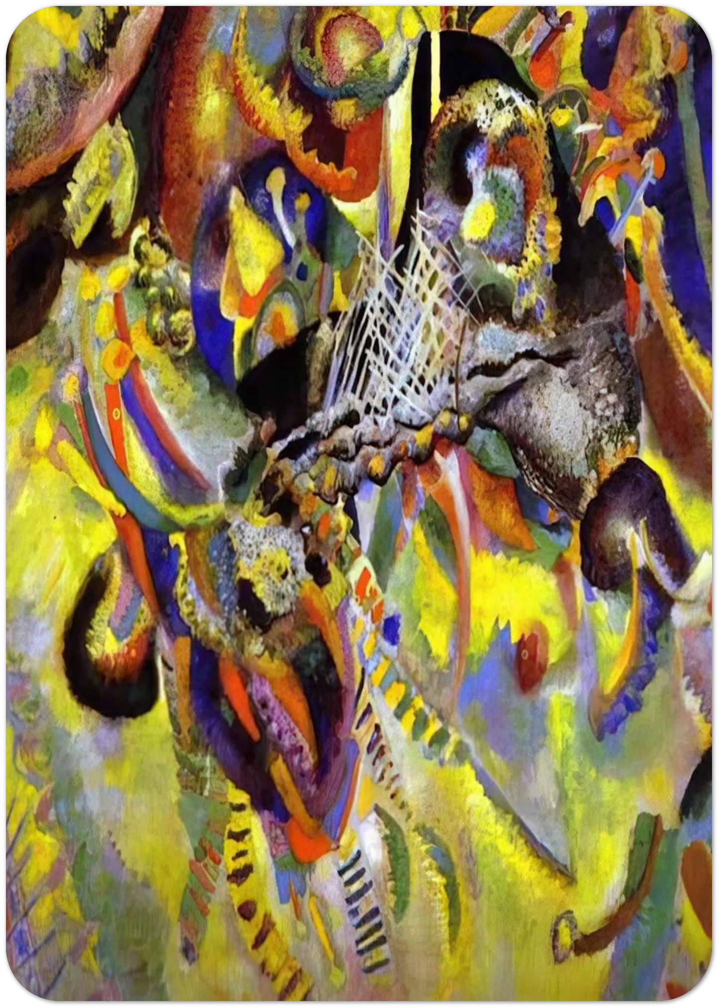 FUGUE 1914 By Wassily Kandinsky Pack of 10 Post Cards | Wassily Kandinsky Post Cards | A6 (10.5 x 14.8 cm) - 4.1 x 5.8 inches