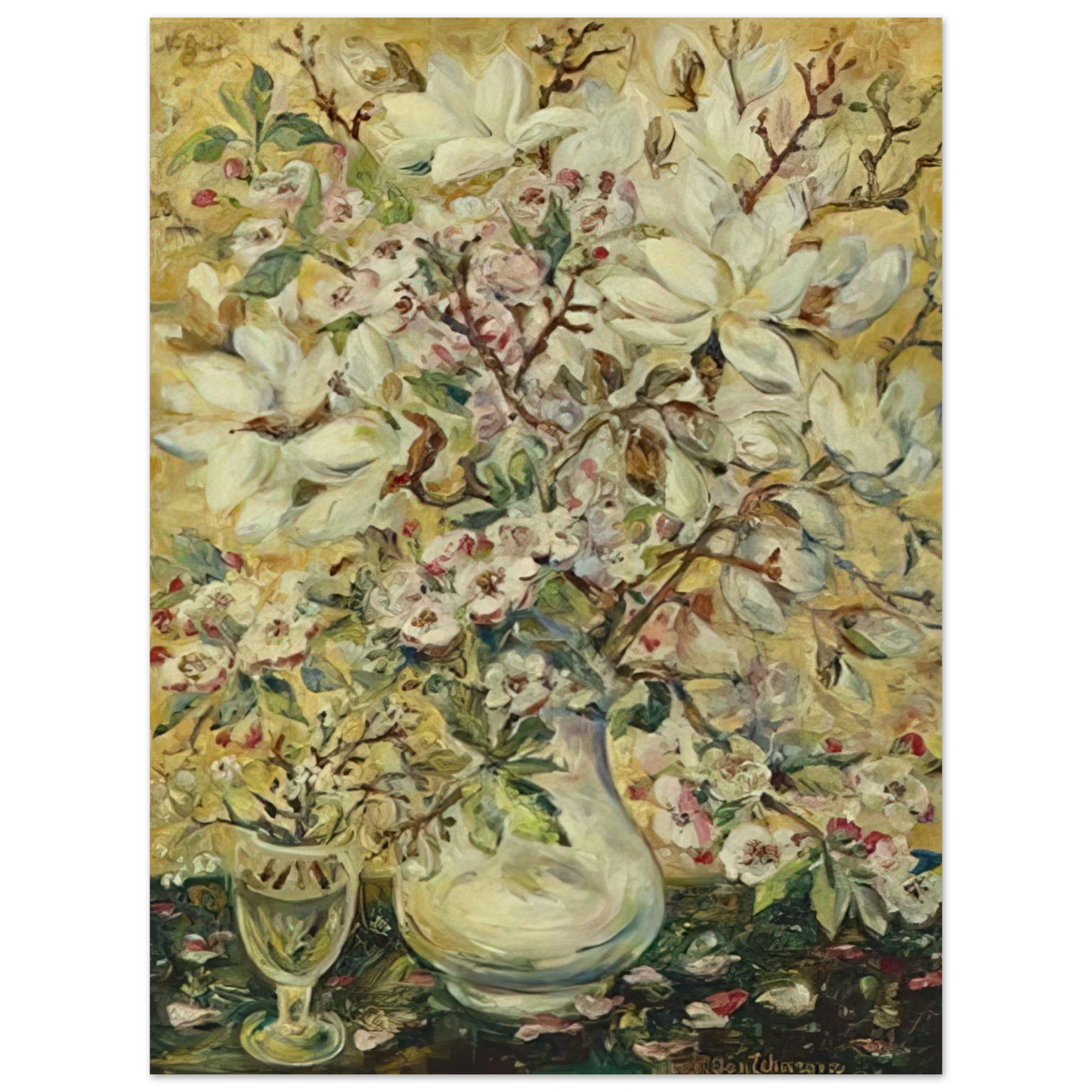 Natalia Goncharova - Flower vase - Post-Impressionism Fine Art Poster - Default Title