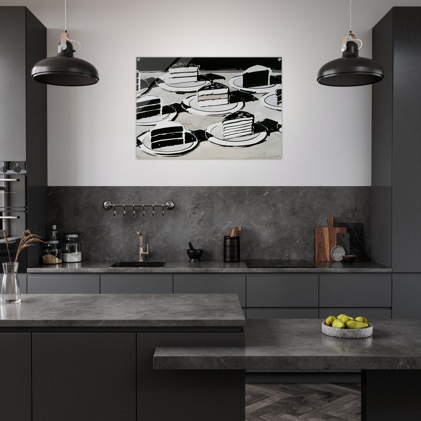 Cake Slices - 1963 - Wayne Thiebaud Acrylic Print - 70x100 cm / 28x40″ inches