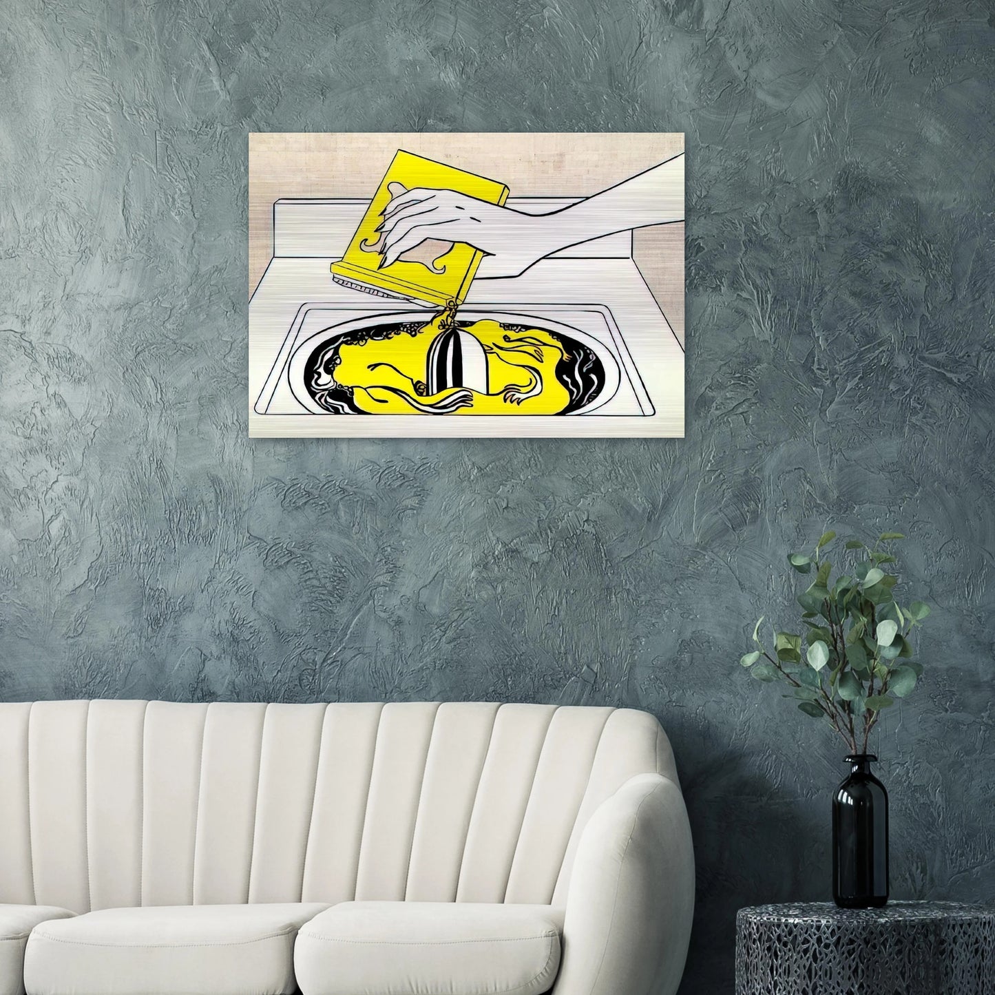 WASHING MACHINE 1961 - Roy Lichtenstein Brushed Aluminum Print - 70x100 cm / 28x40 inches | Roy Lichtenstein Aluminum Print | Roy Lichtenstein Prints