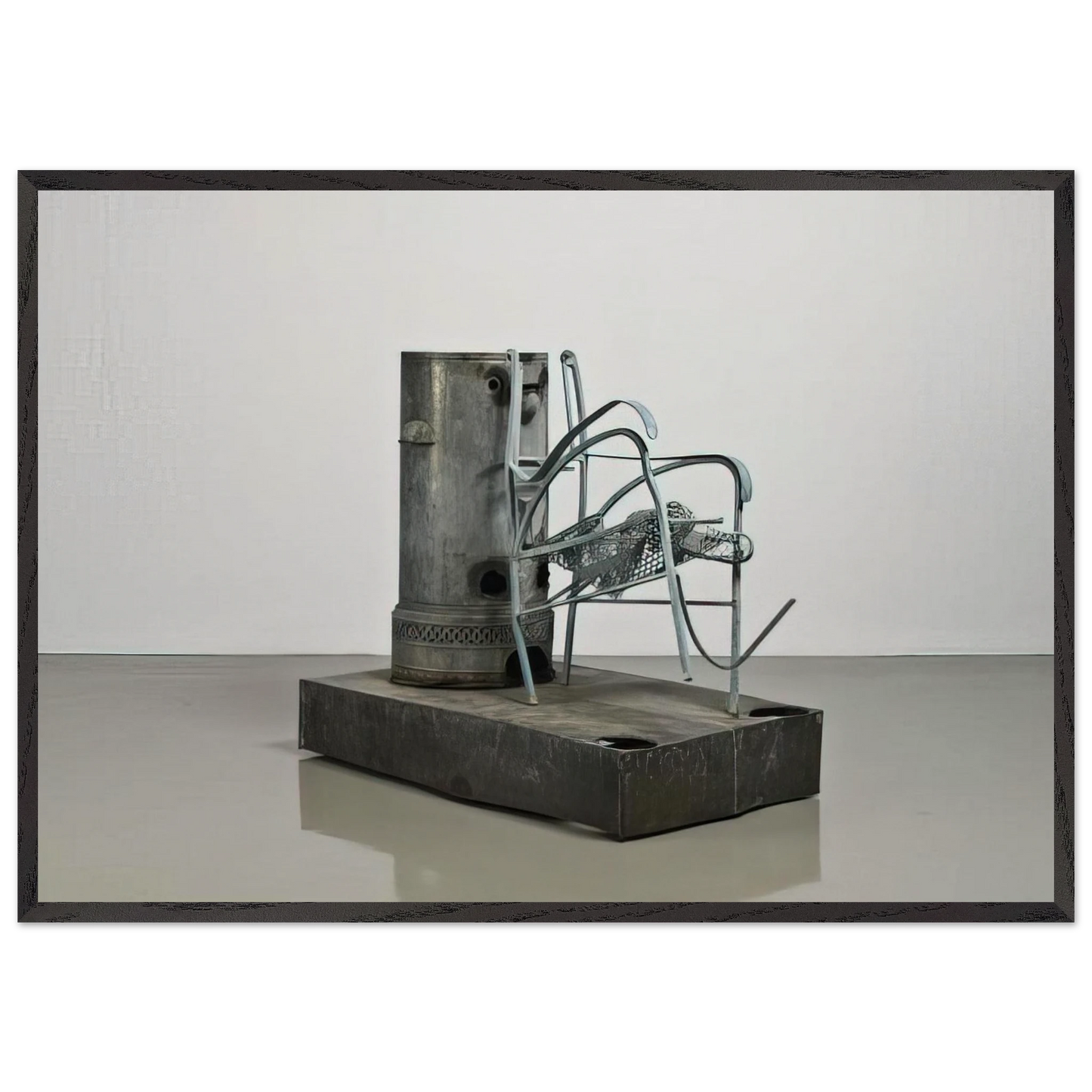 NILE THRONE GLUT 1992 - Robert Rauschenberg 70x100 cm / 28x40 inches Framed Art Print – Black Wooden Frame