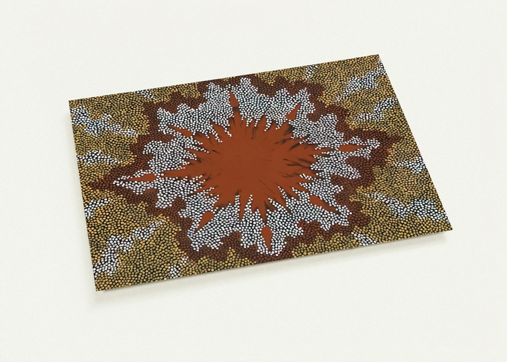 Fire Dreaming - 1994 By Clifford Possum Tjapaltjarri Pack of 10 Post Cards | Clifford Possum Tjapaltjarri Post Cards | A6 (10.5 x 14.8 cm) - 4.1 x 5.8 inches