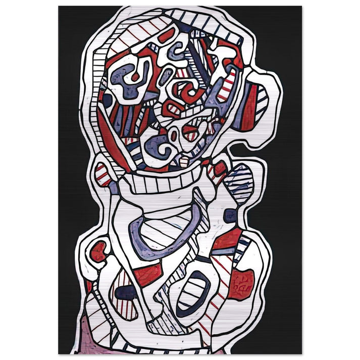 TEA VII - Jean Dubuffet Brushed Aluminum Print - 70x100 cm / 28x40 inches | Jean Dubuffet Aluminum Print | Jean Dubuffet Prints