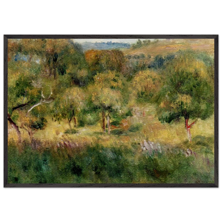 The Edge of the Forest in Brittany - Pierre-Auguste Renoir 70x100 cm / 28x40 inches Framed Art Print – Black Wooden Frame