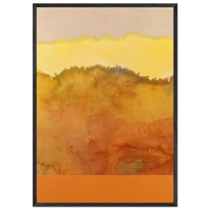 Sandman and the Angel - 1979 - Ronnie Landfield 70x100 cm / 28x40 inches Framed Art Print – Black Wooden Frame