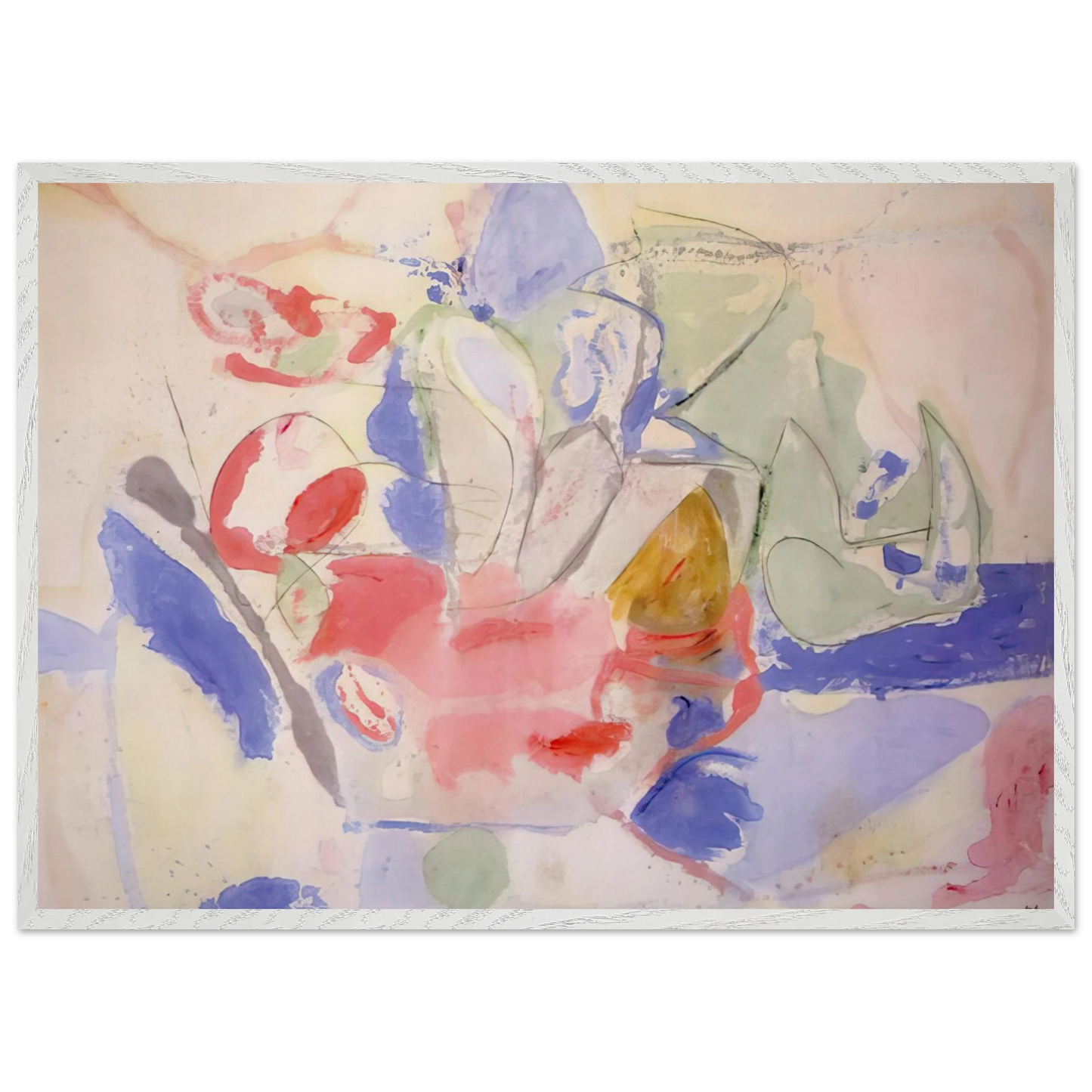 Helen Frankenthaler - Mountains and Sea - 1952 Wall art - 15x20 cm / 6x8 Inches - Premium Wooden Framed Poster With Fine Art Paper - Wood frame