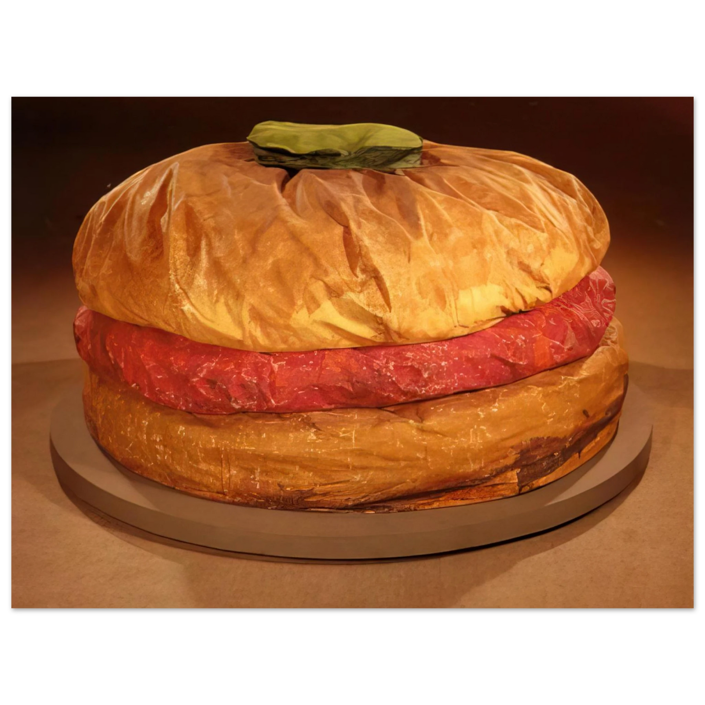 Claes Oldenburg - FLOOR BURGER GIANT HAMBURGER 1962 Fine Art Poster - Default Title