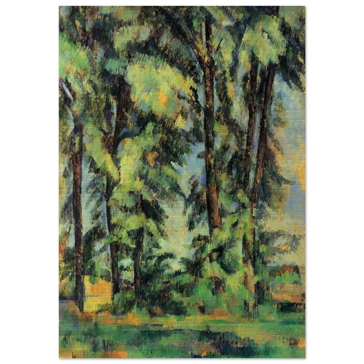 Large Trees at Jas de Bouffan - Paul Cézanne Brushed Aluminum Print - 70x100 cm / 28x40 inches | Paul Cézanne Aluminum Print | Paul Cézanne Prints