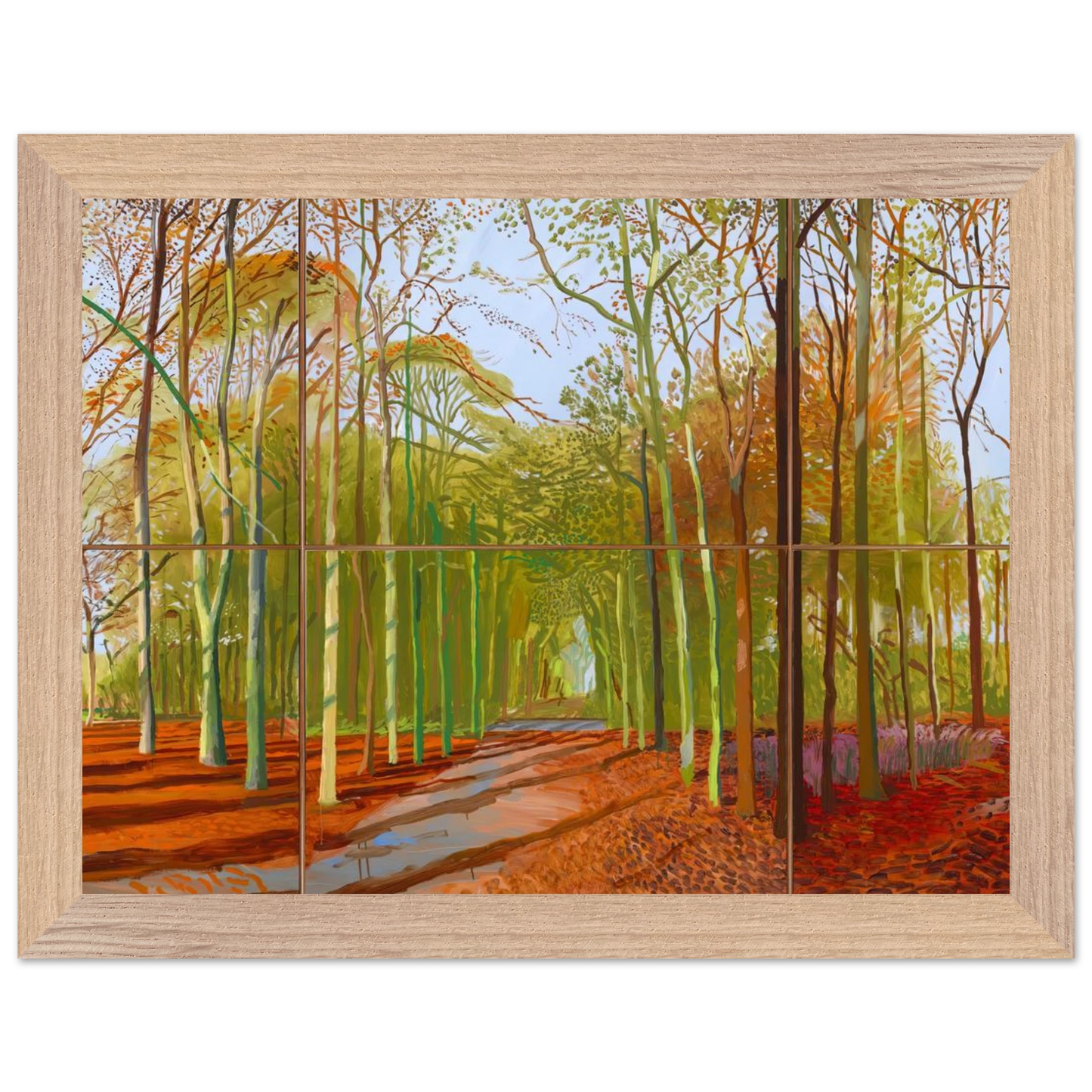 David Hockney - Woldgate Woods, 21, 23 & 29 November 2006 - 20x50 cm / 8x20 inches - Fine Art Poster-canvas - -