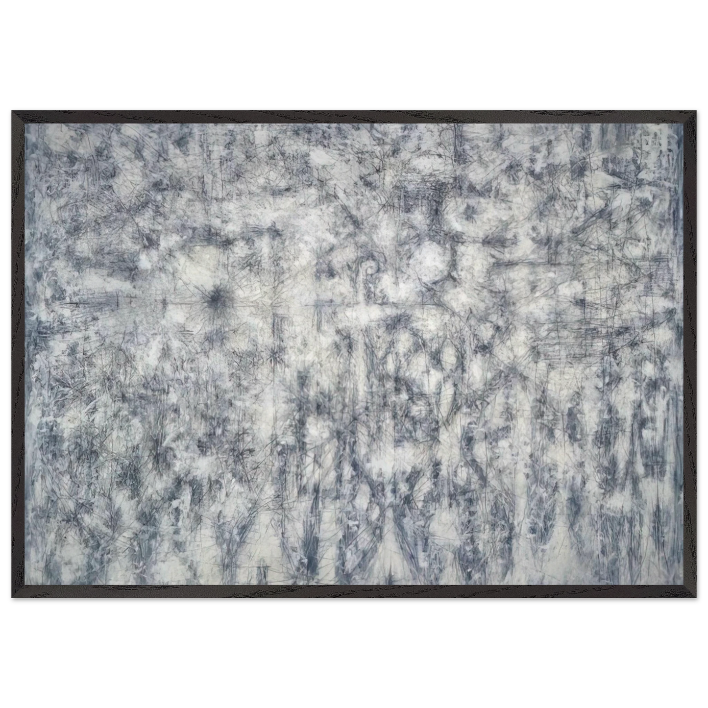 White Garden - 1951 - Richard Pousette-Dart 70x100 cm / 28x40 inches Framed Art Print – Black Wooden Frame
