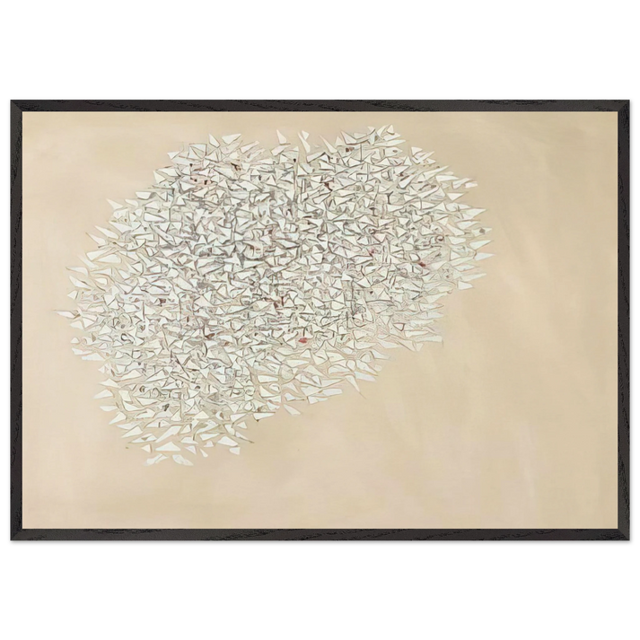 White Mass - 1980 - Robert Goodnough 70x100 cm / 28x40 inches Framed Art Print – Black Wooden Frame