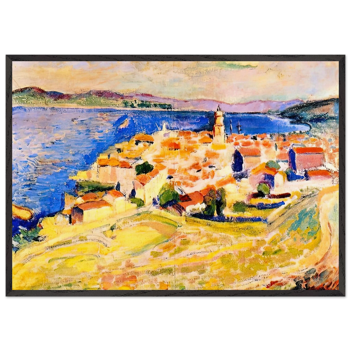 VIEW OF SAINT TROPEZ 1904 - Henri Matisse 70x100 cm / 28x40 inches Framed Art Print – Black Wooden Frame