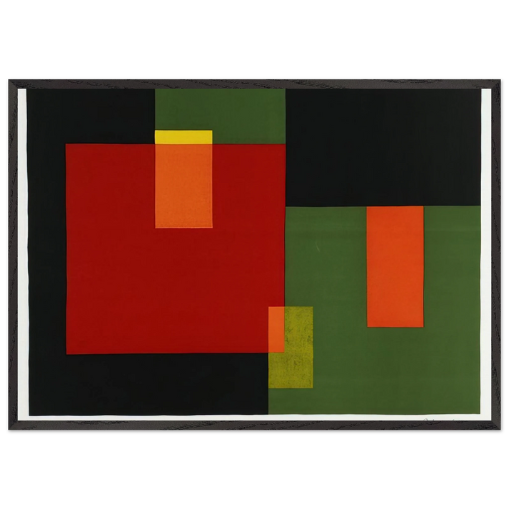Untitled - 1966 N6 - Johannes Itten 70x100 cm / 28x40 inches Framed Art Print – Black Wooden Frame
