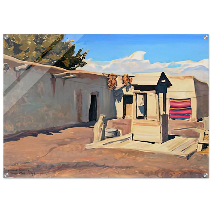 OLD PATIO 1931 - Maynard Dixon Acrylic Print - 70x100 cm / 28x40″ inches | Maynard Dixon Paintings