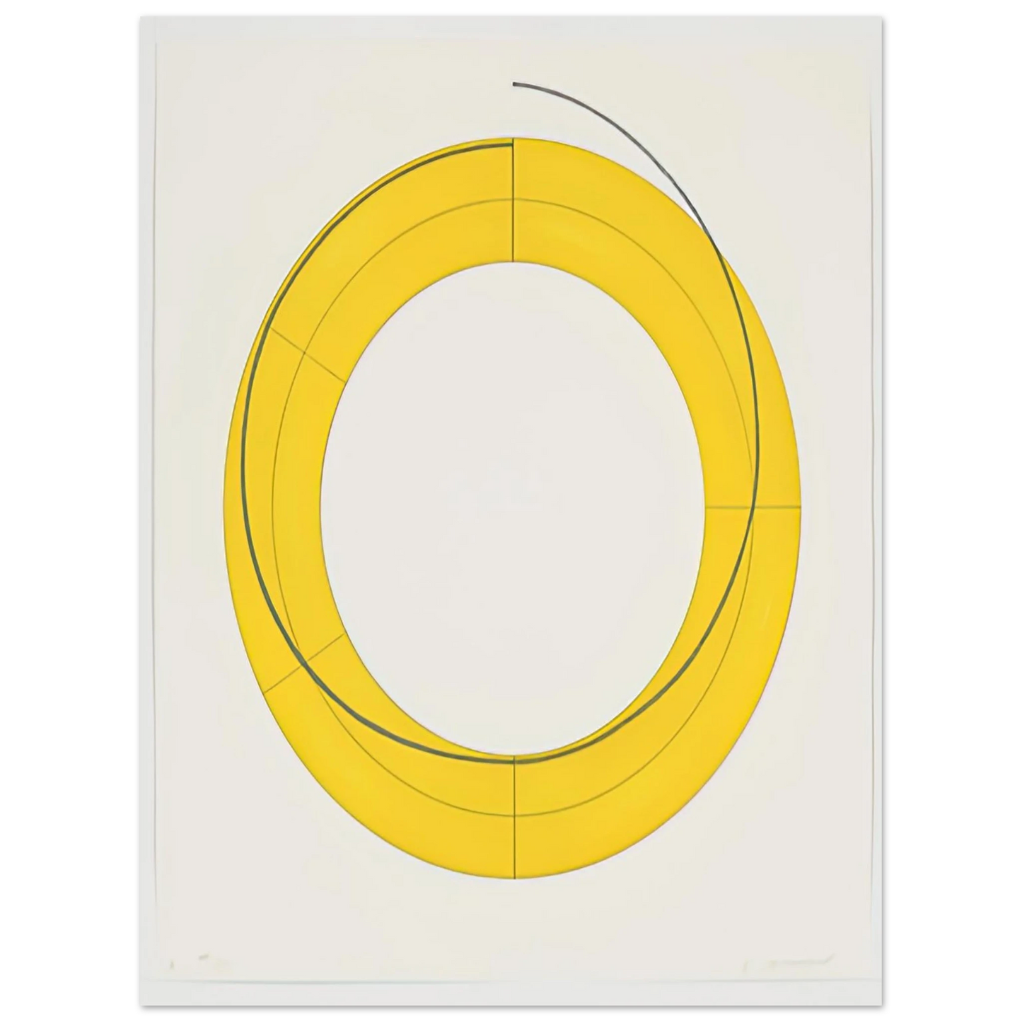 Robert Mangold - RING A YELLOW 2010 Fine Art Poster - Default Title