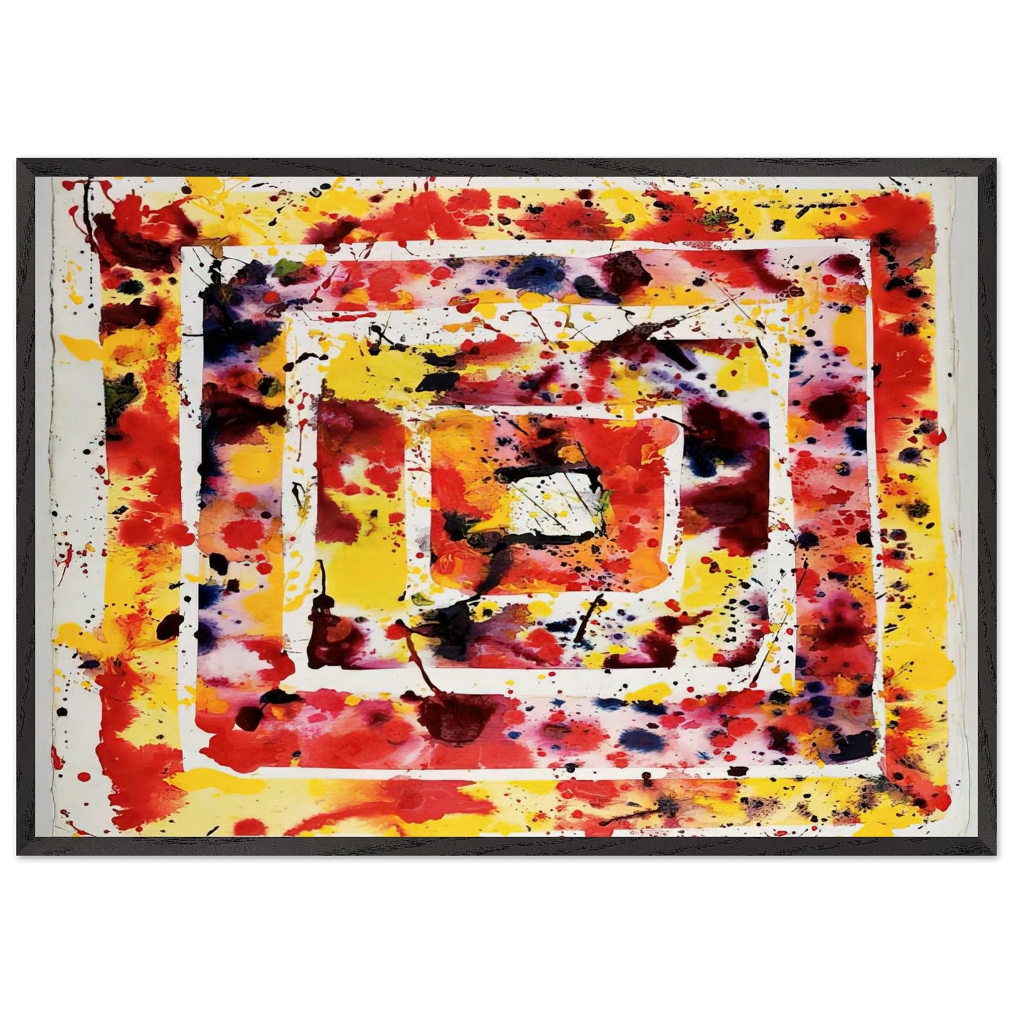 Untitled Mandala - Sam Francis Framed Art Print – Black Wooden Frame - Default Title - -Framed Art Print