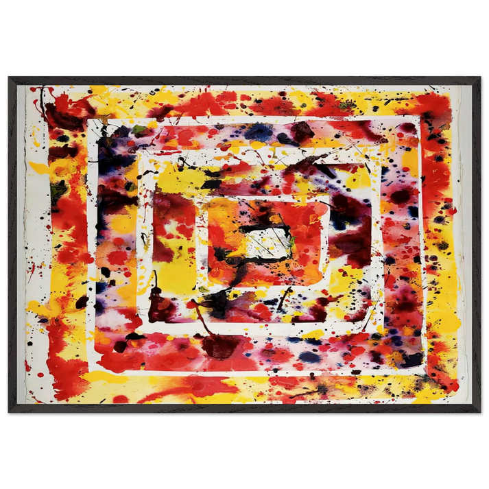 Untitled Mandala - Sam Francis 70x100 cm / 28x40 inches Framed Art Print – Black Wooden Frame