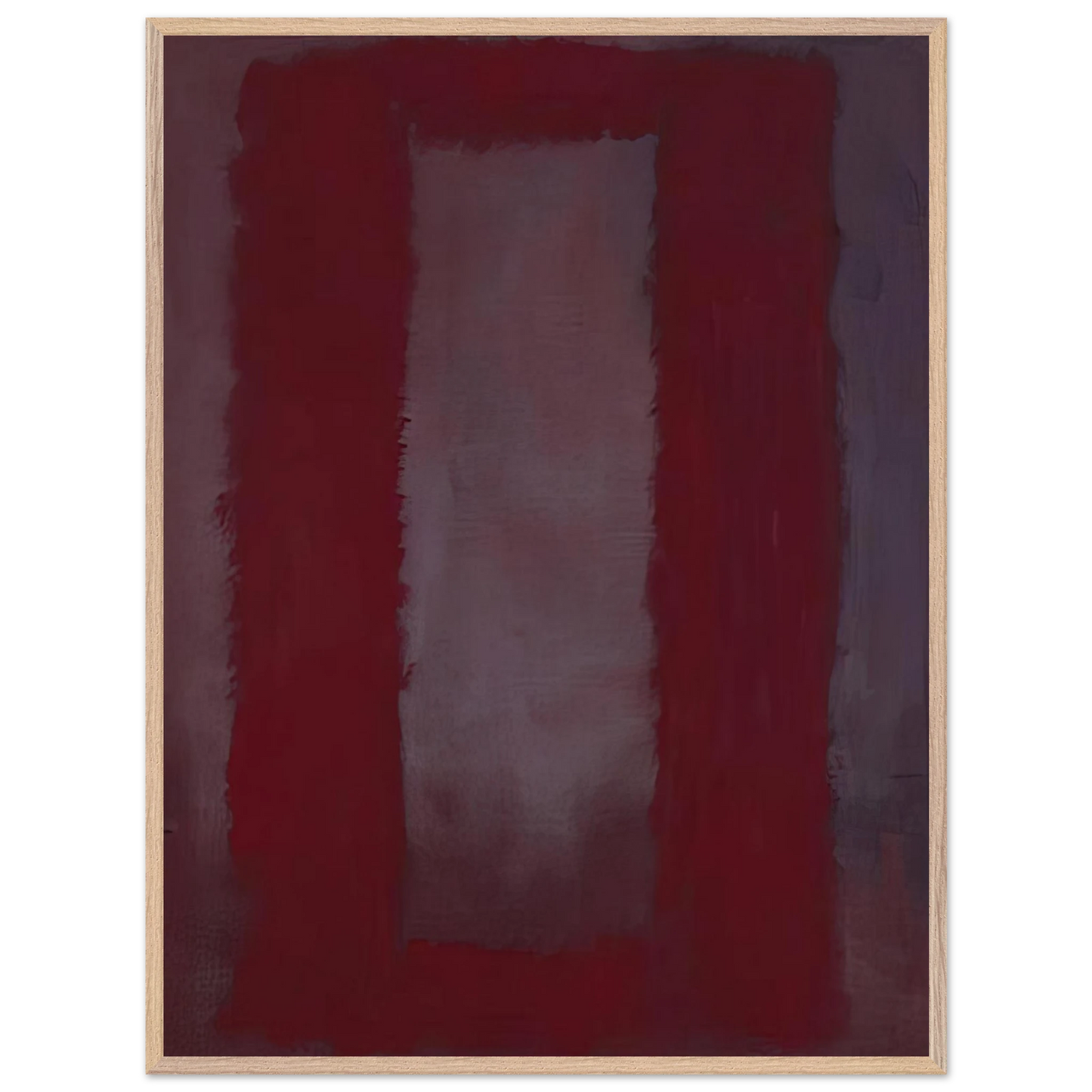 Mark Rothko - Red on Maroon - 1959 Wall Art - 21x29.7 cm / 8x12" - Premium Wooden Framed Poster With Fine Art Paper - Wood frame
