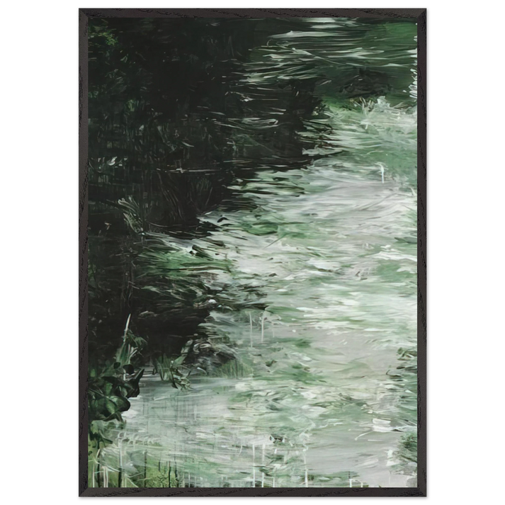 Untitled Part VII - Cy Twombly 70x100 cm / 28x40 inches Framed Art Print – Black Wooden Frame