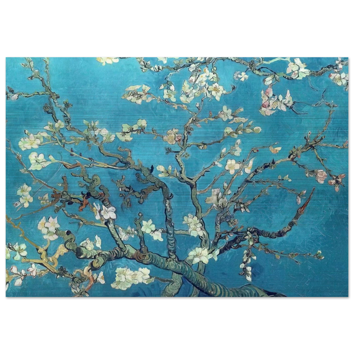 Branches with Almond Blossom - Vincent van Gogh Brushed Aluminum Print - 70x100 cm / 28x40 inches | Vincent van Gogh Aluminum Print | Vincent van Gogh Prints