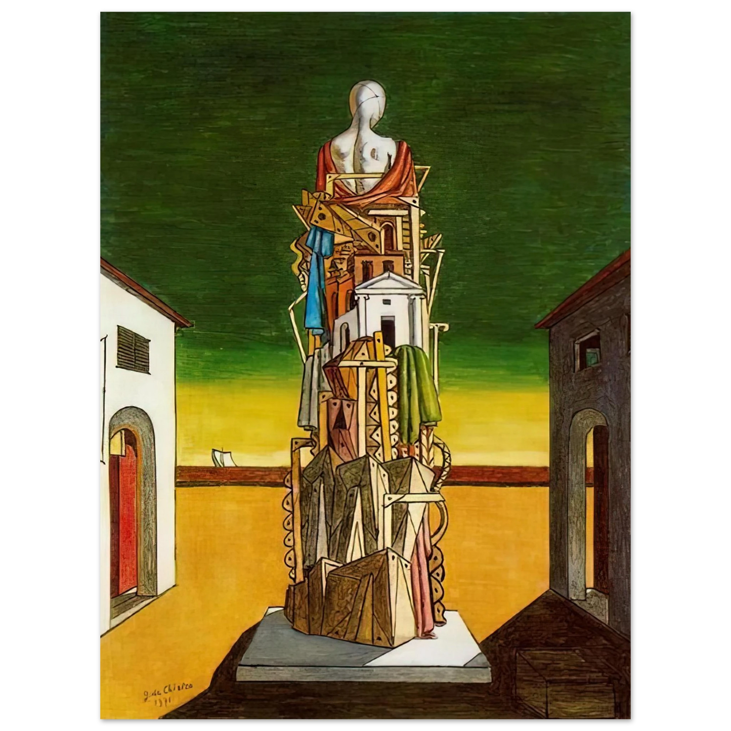 Giorgio de Chirico - THE GREAT METAPHYSICIAN 1971 Fine Art Poster - Default Title
